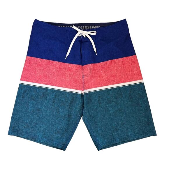 Old Navy Swim Trunks Color Block Boardshorts Mens Size 34 Lace Up California 10" - Picture 12 of 12